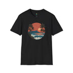 Diamond Head at Sunset T-Shirt | Hawaii Sunset Illustration by Printify
