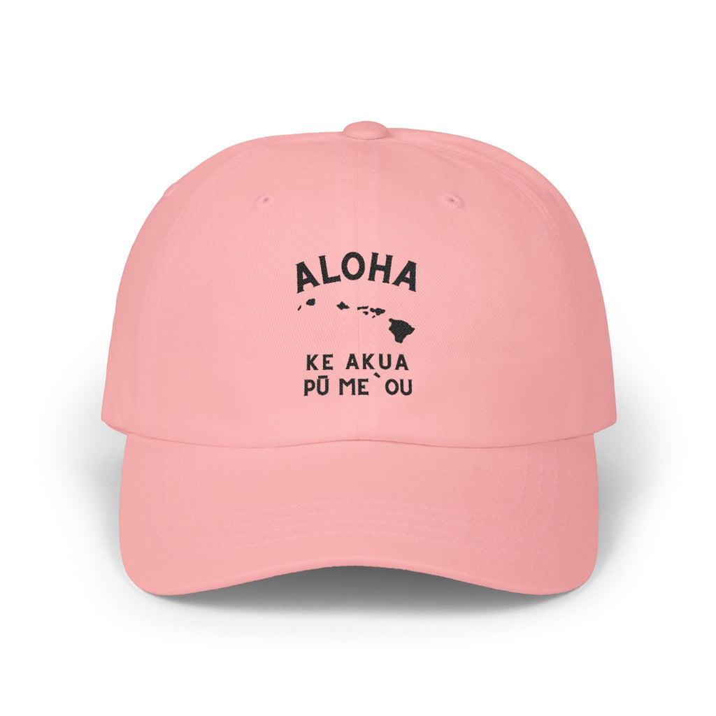Aloha Hawaii Islands Dad Cap embroidered hat by Printify