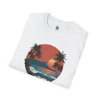 Diamond Head at Sunset T-Shirt | Hawaii Sunset Illustration by Printify