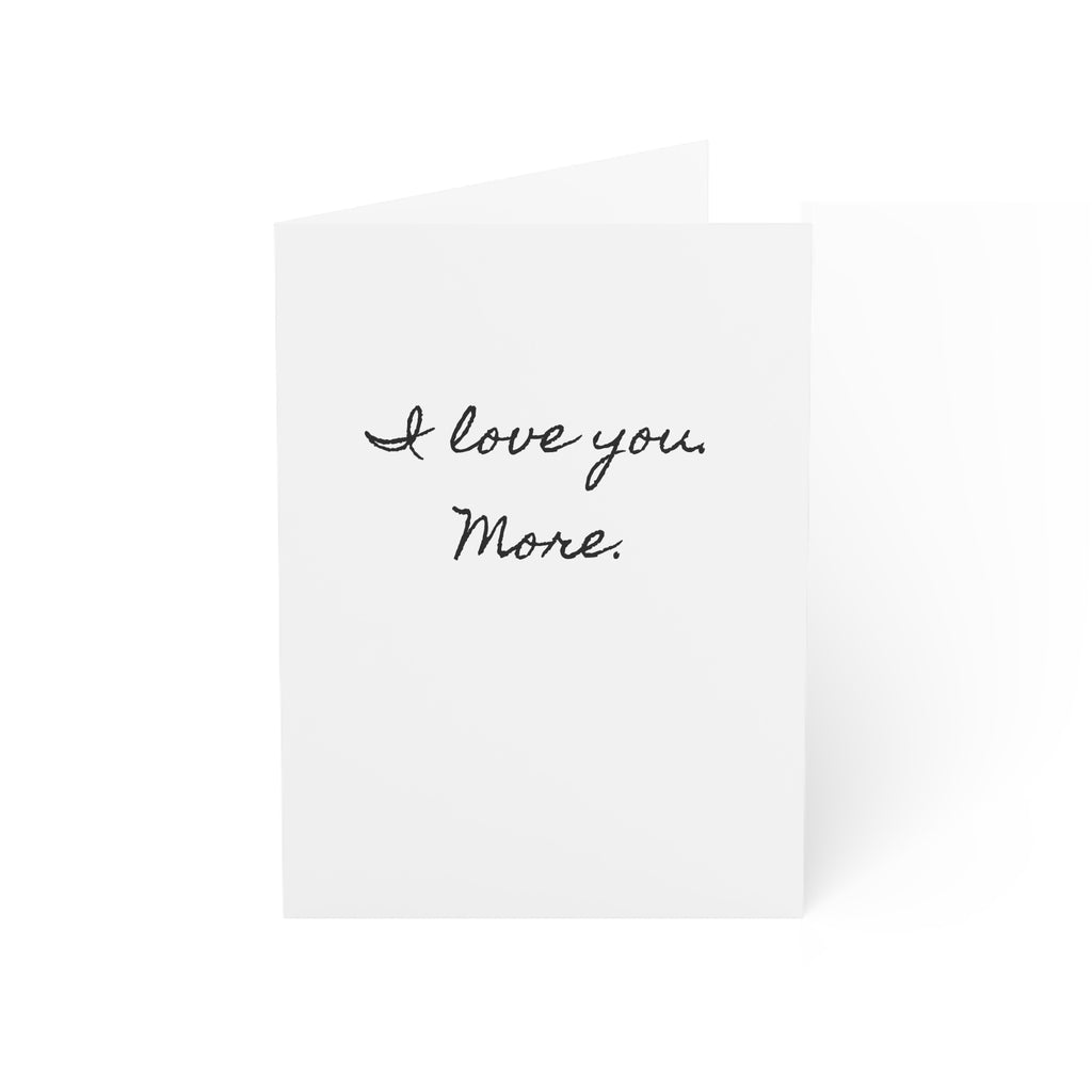 "I love you. More." Minimalist Valentine's Day Card by Printify