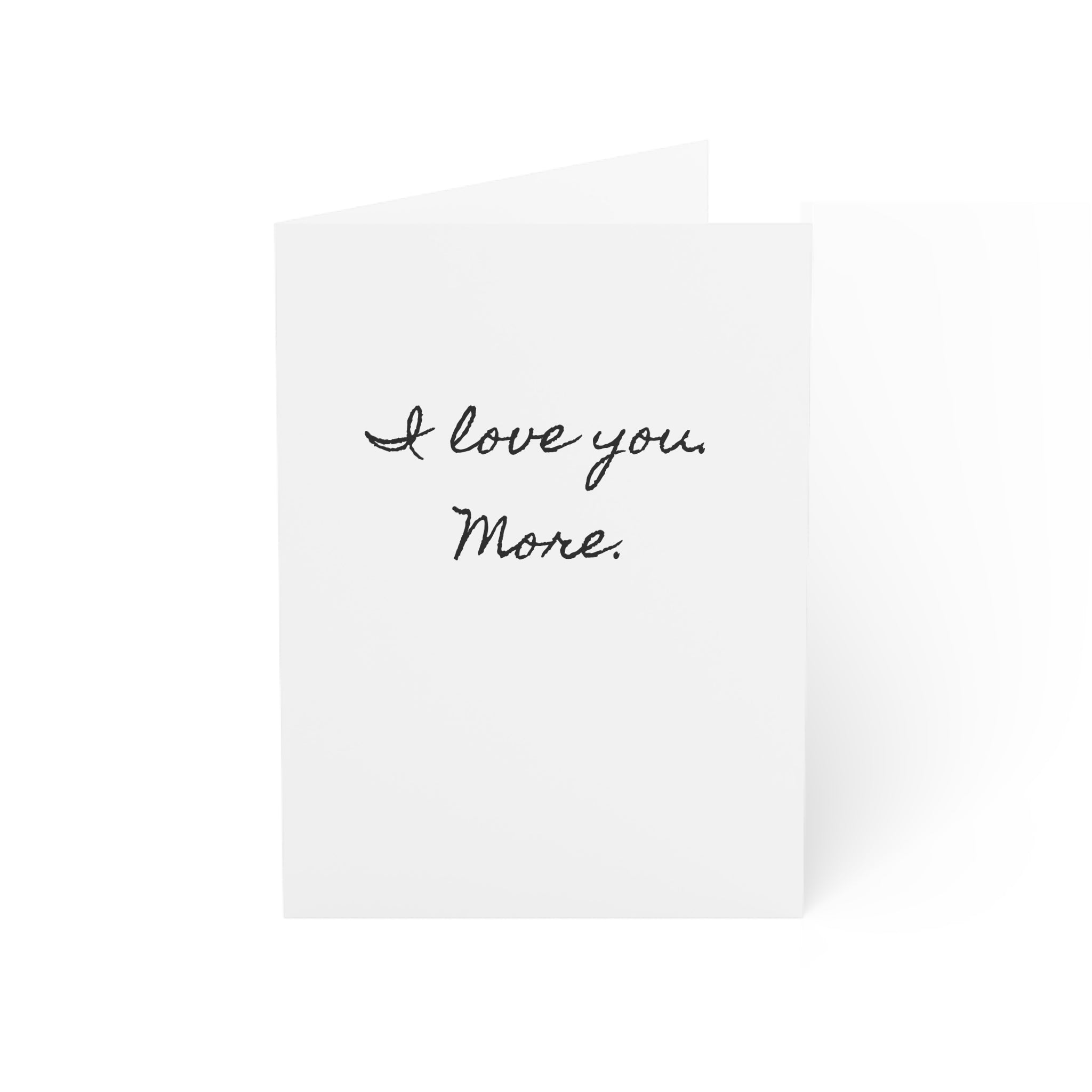 "I love you. More." Minimalist Valentine's Day Card