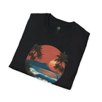 Diamond Head at Sunset T-Shirt | Hawaii Sunset Illustration by Printify