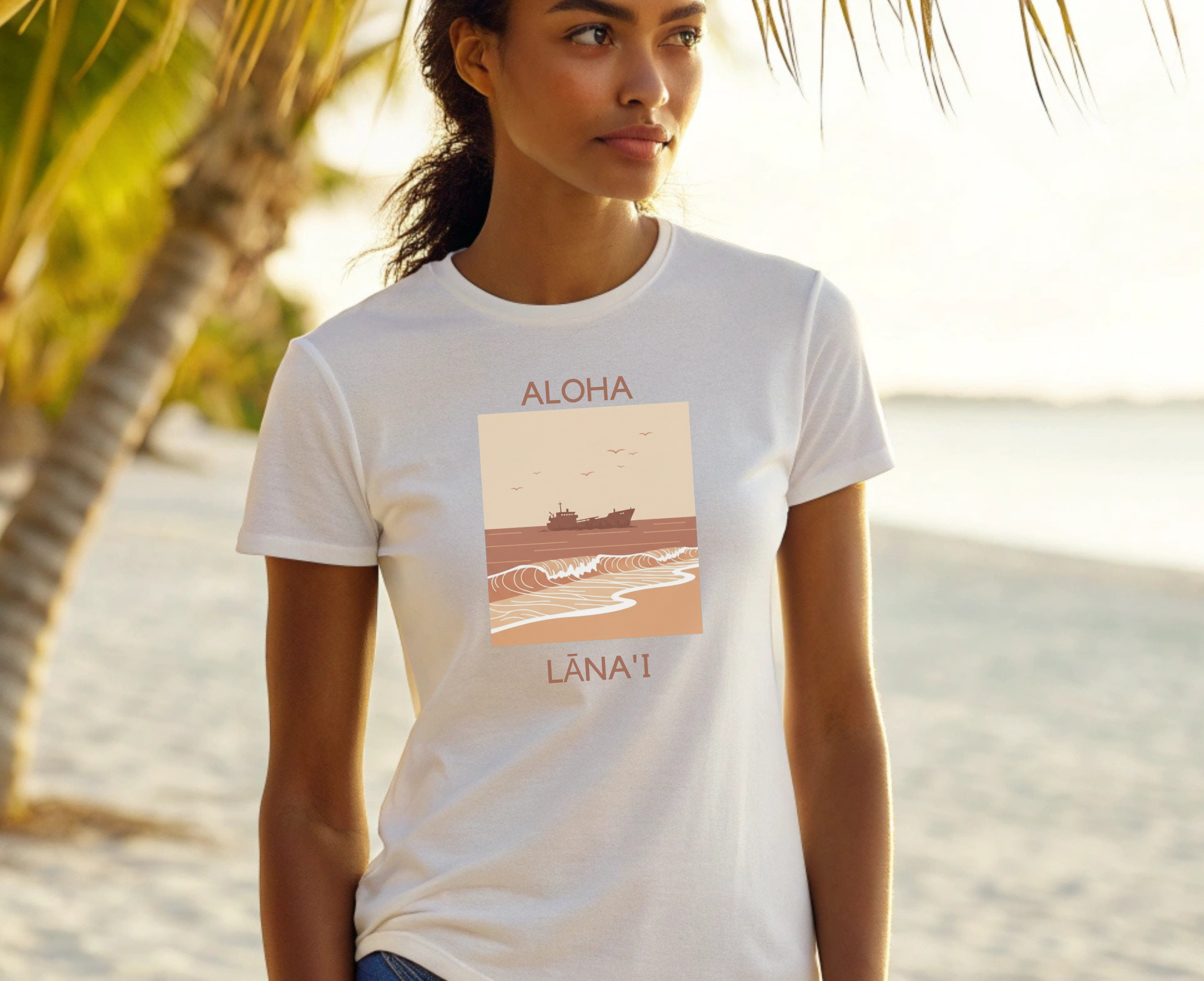 Aloha Lānaʻi Shipwreck Beach Unisex T-Shirt