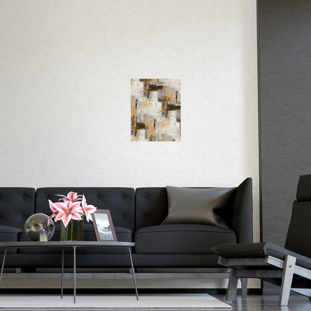 Abstract Wall Art Print Neutral Poster Pattern