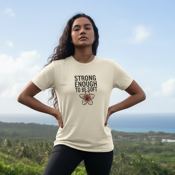 Strong Enough to Be Soft T-Shirt — Inspirational Comfort Tee by Printify