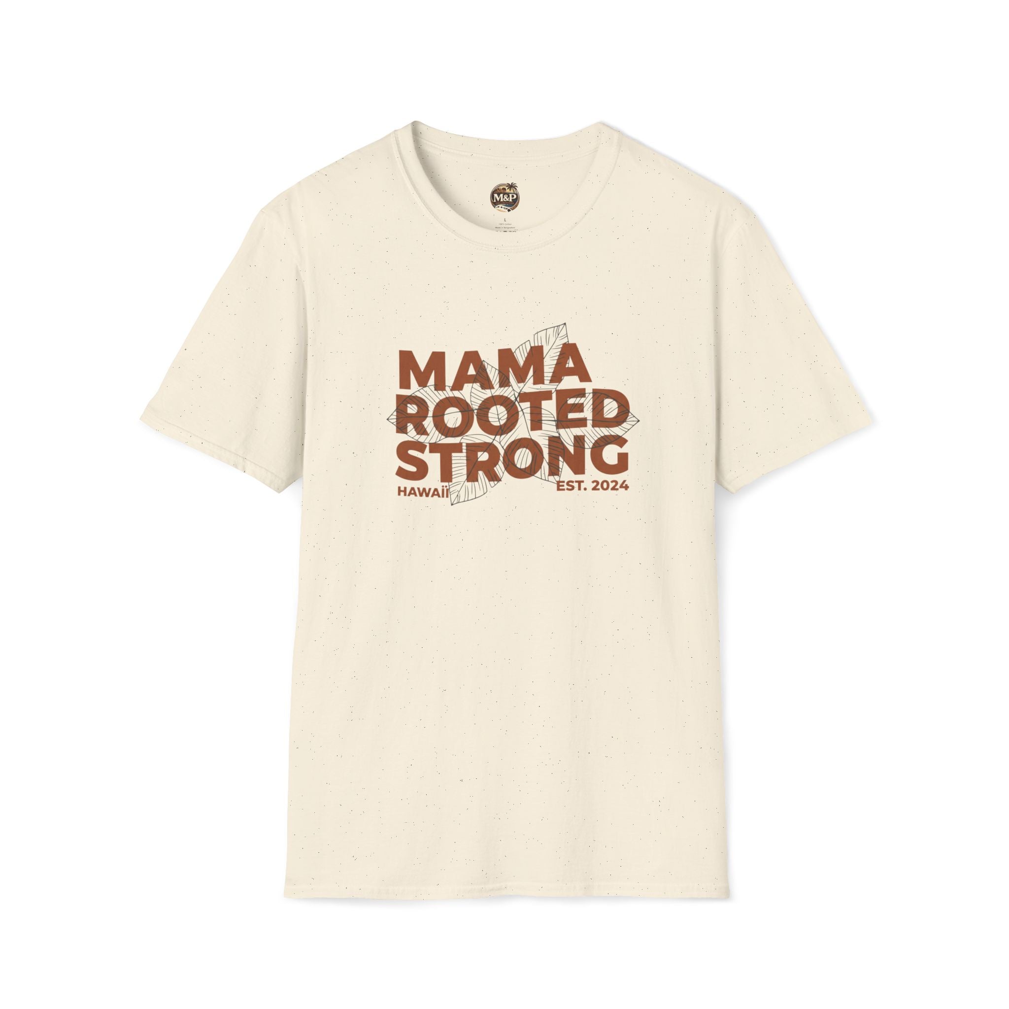 Mama Rooted Strong T-Shirt — Orange by Printify