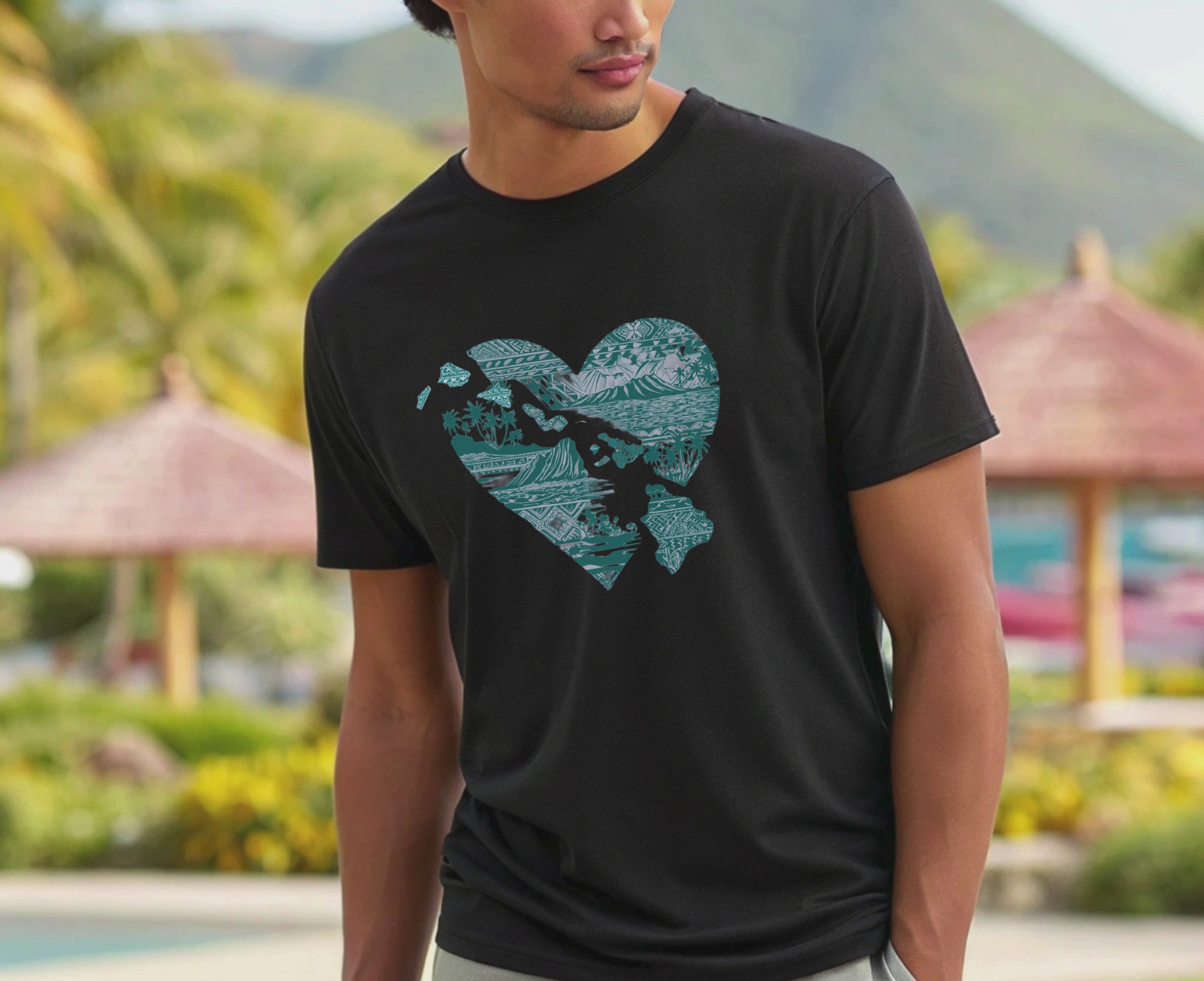 Hawaii at Heart Blue Unisex T-Shirt